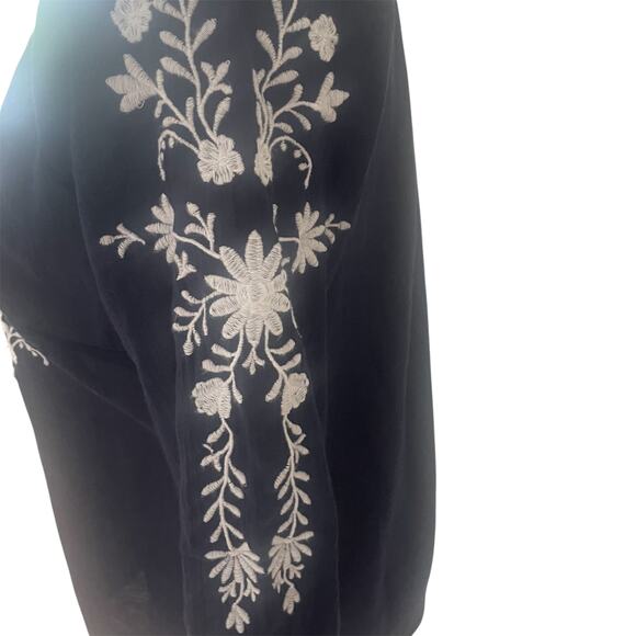 Talbots Navy Embroidered Gauze Popover Sz PXS - Picture 4 of 7